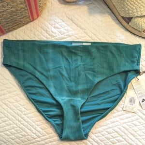 Calia ribbed midrise bikini bottom